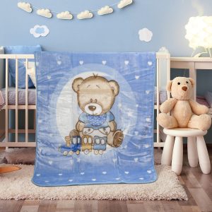 Baby blanket Art 5254 110 × 140 Blue Beauty Home