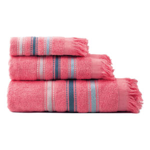 Σετ πετσέτες Art 3359 Σετ 3τμχ Ροζ Beauty Home