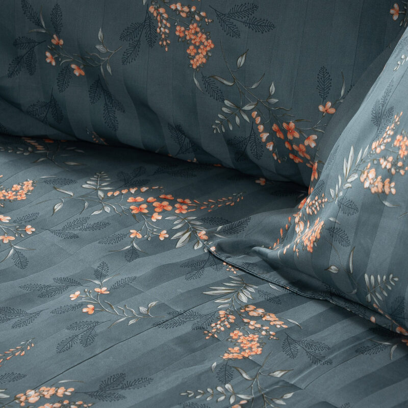 Beauty Home Σετ πάπλωμα υπέρδιπλο Art 12217 Gemini 100% Βαμβακοσατέν 300tc 220x240 Κυπαρισσί - Image 2