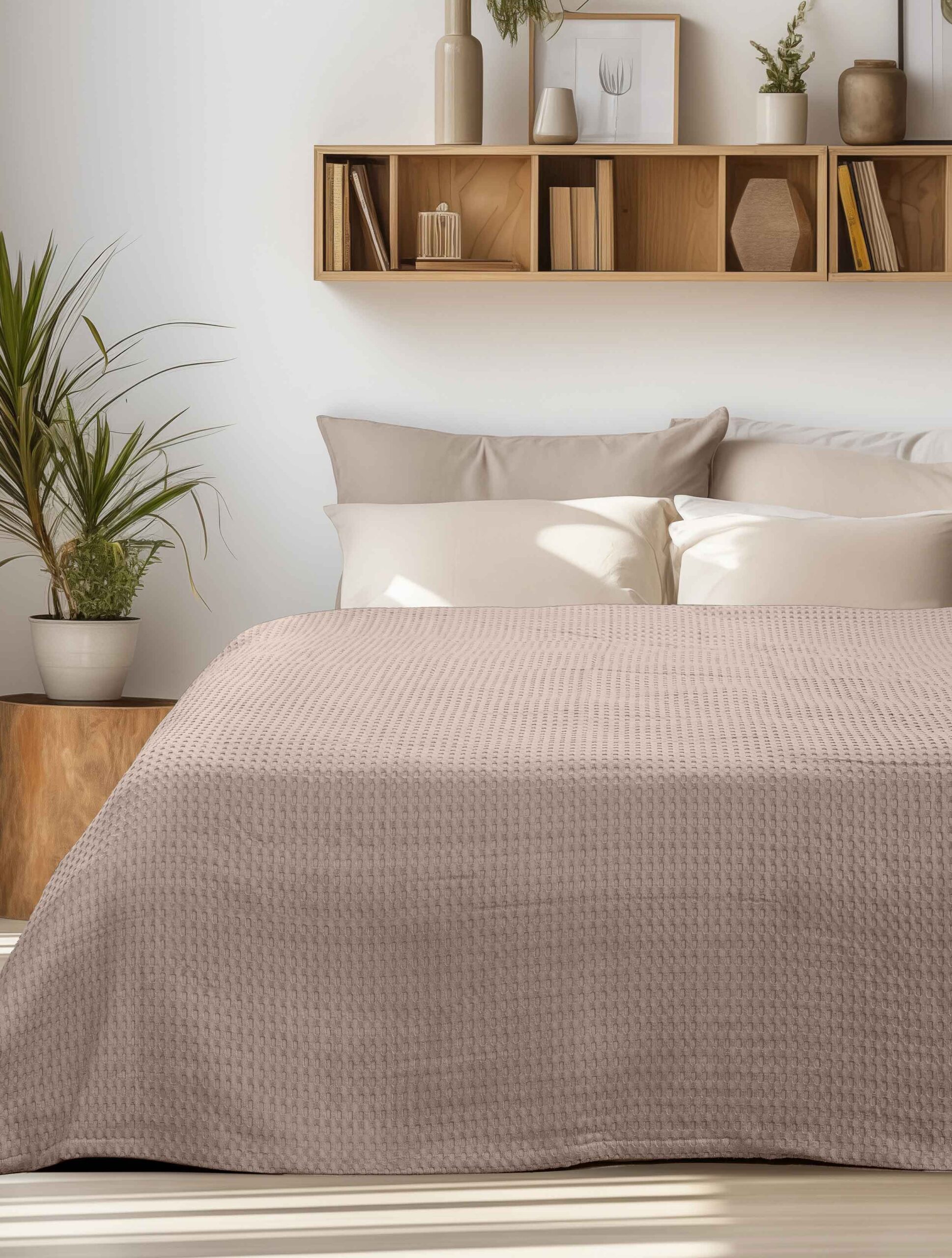 Κουβέρτα Πικέ PIKONA BROWN MADI