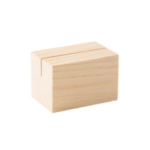 Beauty Home Ξύλινη βάση για καρτελάκι 4 x 6 x 4 cm
