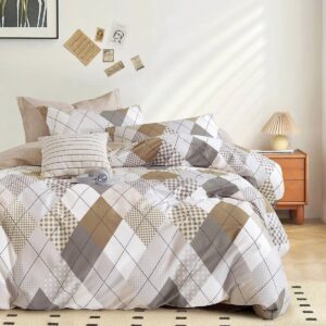 Beauty Home Σετ πάπλωμα υπέρδιπλο Art 12276 Anna 220×240 Γκρι,Μπεζ