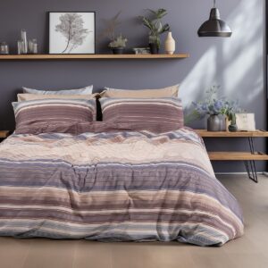 Beauty Home Σετ σεντόνια φανελένια μονά Dali Art 12332 170×260 Μπεζ