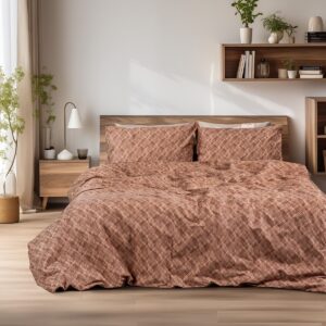 Beauty Home Σετ σεντόνια φανελένια μονά Frida Art 12336 170×260 Κεραμιδί