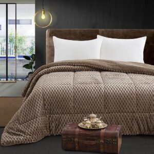 Beauty Home Κουβερτοπάπλωμα υπέρδιπλο Art 12654 220×240 Μόκα