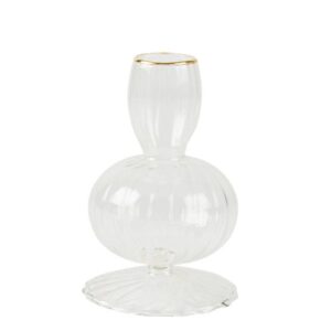 Beauty Home Κηροπήγιο γυάλινο Ginette – Διαφανές 11 x 7,2 cm