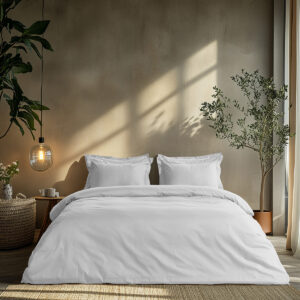 Beauty Home Σετ σεντόνια υπέρδιπλα με λάστιχο Art 1700 Harmony 170×200+30 Λευκό