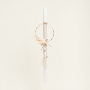 Beauty Home ΛΑΜΠΑΔΑ ΒΑΠΤΙΣΗΣ ΜΠΕΖ ΧΡΥΣΟ LUREX