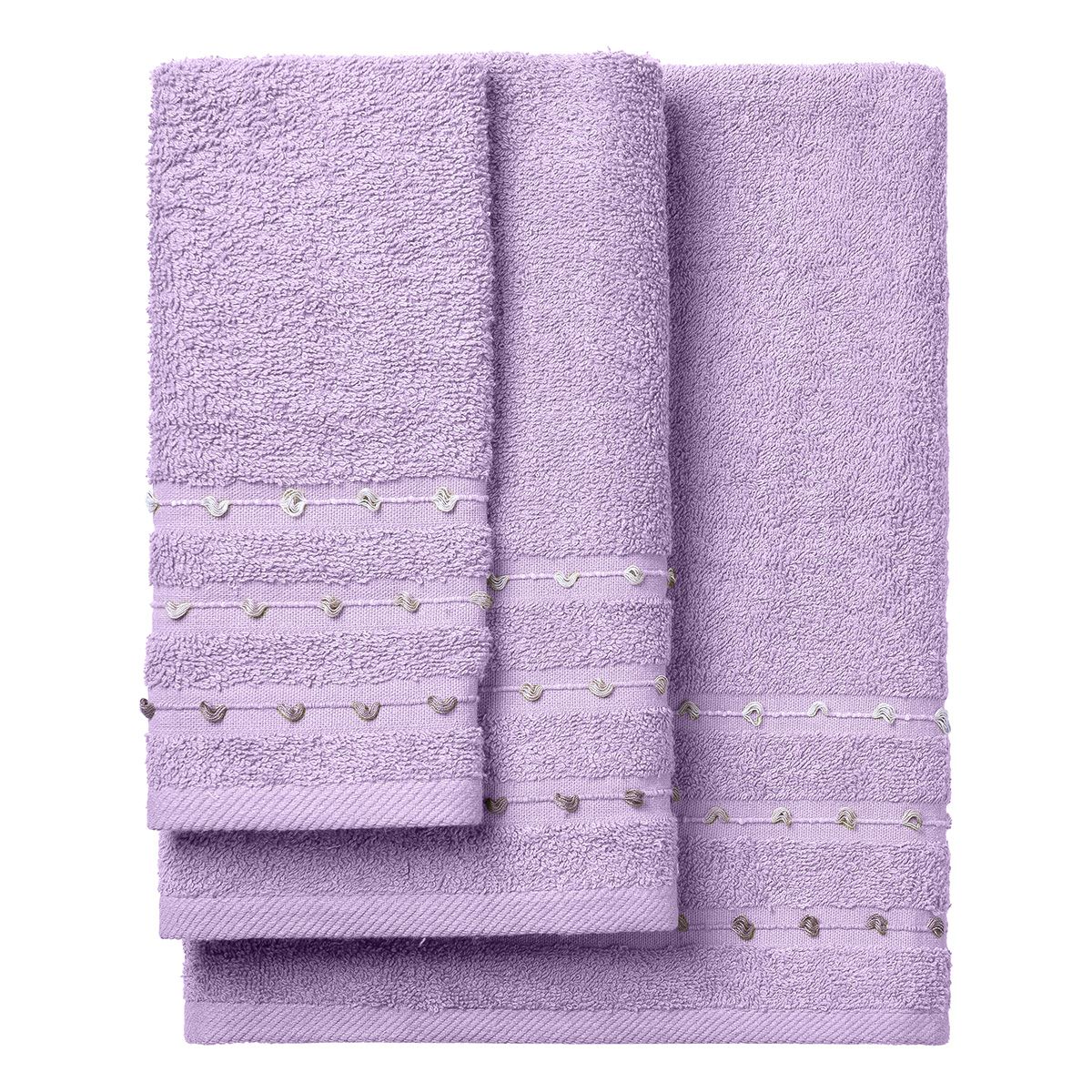 Beauty Home Σετ πετσέτες Art 3461 Σετ 3τμχ Λιλά