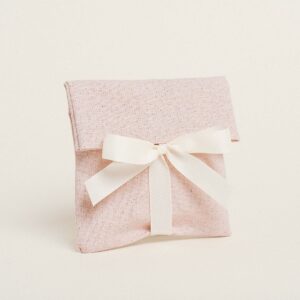 Beauty Home ΠΟΥΓΚΙ ΜΕ ΚΟΡΔΕΛΑ 12 x 17 cm ΡΟΖ ΧΡΥΣΟ LUREX