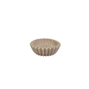 Beauty Home Μπολ κεραμικό Πλισέ – Taupe 15x15x4,5 cm