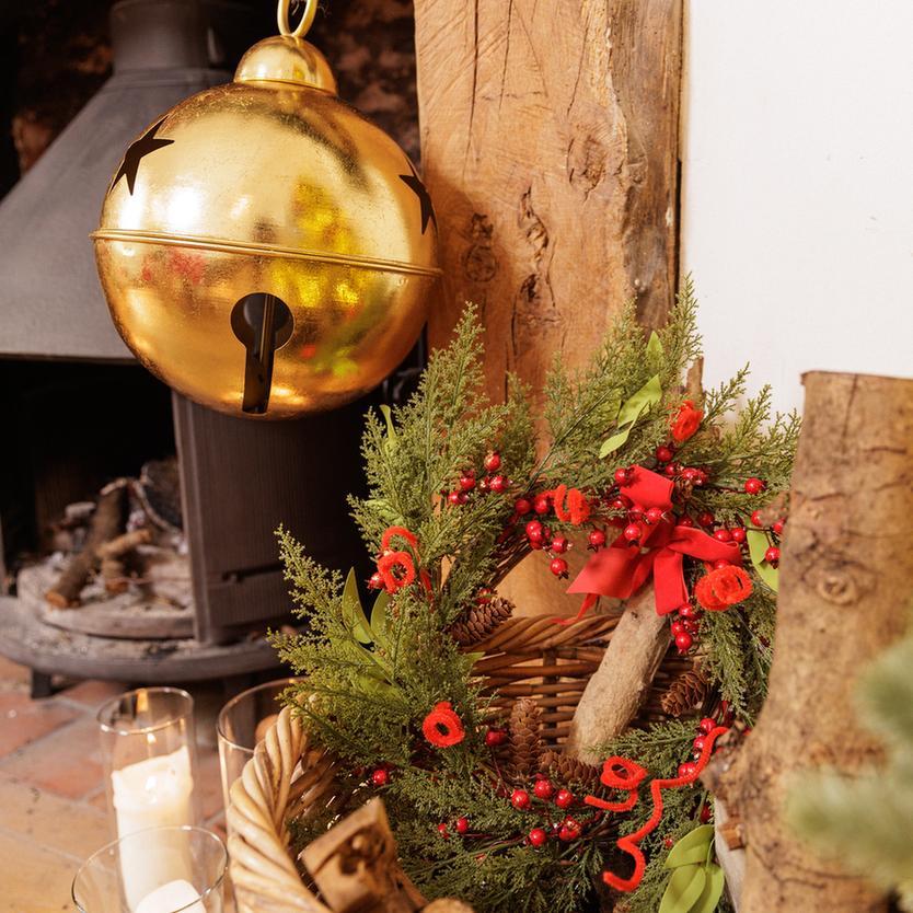 Beauty Home Διακοσμητικό Χρυσό Κουδούνι με Σχοινί για Κρέμασμα Ø30cm - Image 6