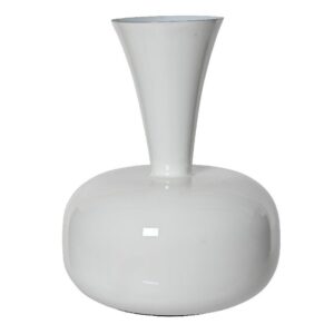 Beauty Home Μεταλλικό Βάζο Λευκό 17 x 23 CM