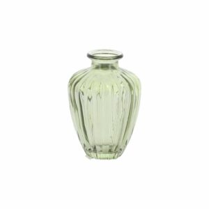 Beauty Home Βάζο γυάλινο Jeanne – Λαδί Ø7,5×10,5cm – 180ml