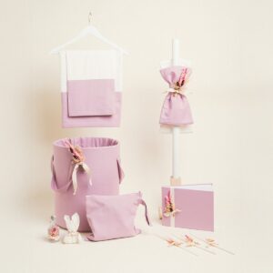 Beauty Home ΣΕΤ ΒΑΠΤΙΣΗΣ ΜΟΝΟΧΡΩΜΟ ΣΑΠΙΟ ΜΗΛΟ ΒΑΜΒΑΚΕΡΟ 100%