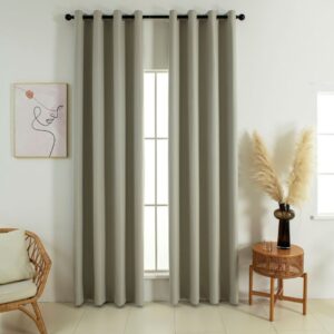 Beauty Home Κουρτίνα Full Blackout σκίασης με 8 κρίκους Soft Art 8391 Dark Beige-3 140×270 Σκούρο Μπεζ