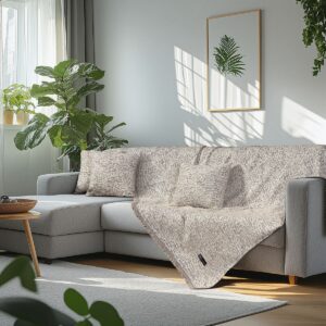 Beauty Home Ριχτάρι Τριθέσιο Art 8641 170×290 Εκρού