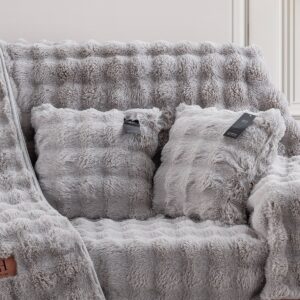 Beauty Home Γούνινη Μαξιλαροθήκη διακοσμητική Art 8721 40×40 Γκρι