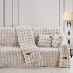 Beauty Home Γούνινο ριχτάρι Διθέσιο Art 8723 180×250 Εκρού