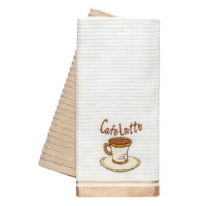 Beauty Home Ποτηρόπανα σετ 2τμχ Latte Art 8804 40×60 Μπεζ