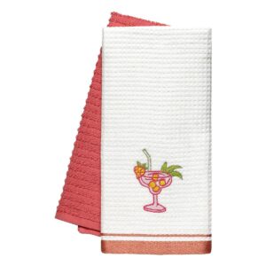 Beauty Home Ποτηρόπανα σετ 2τμχ Martini Art 8819 40×60 Ροδακινί