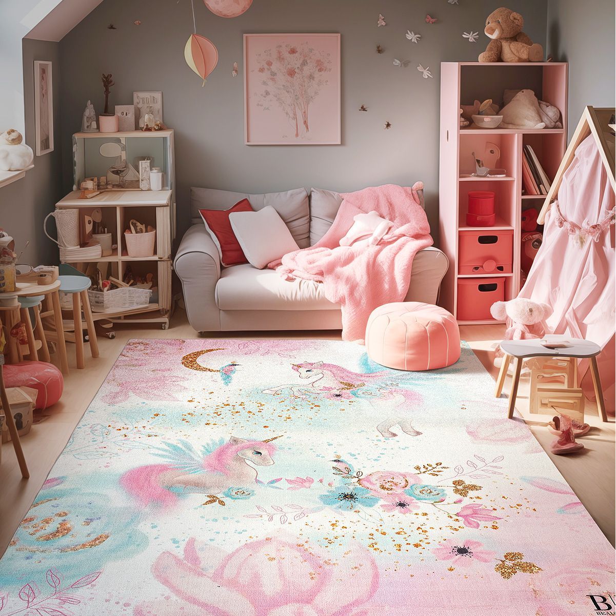 Beauty Home Χαλί παιδικό Fun Art 9588 120x180 Ροζ - Image 2