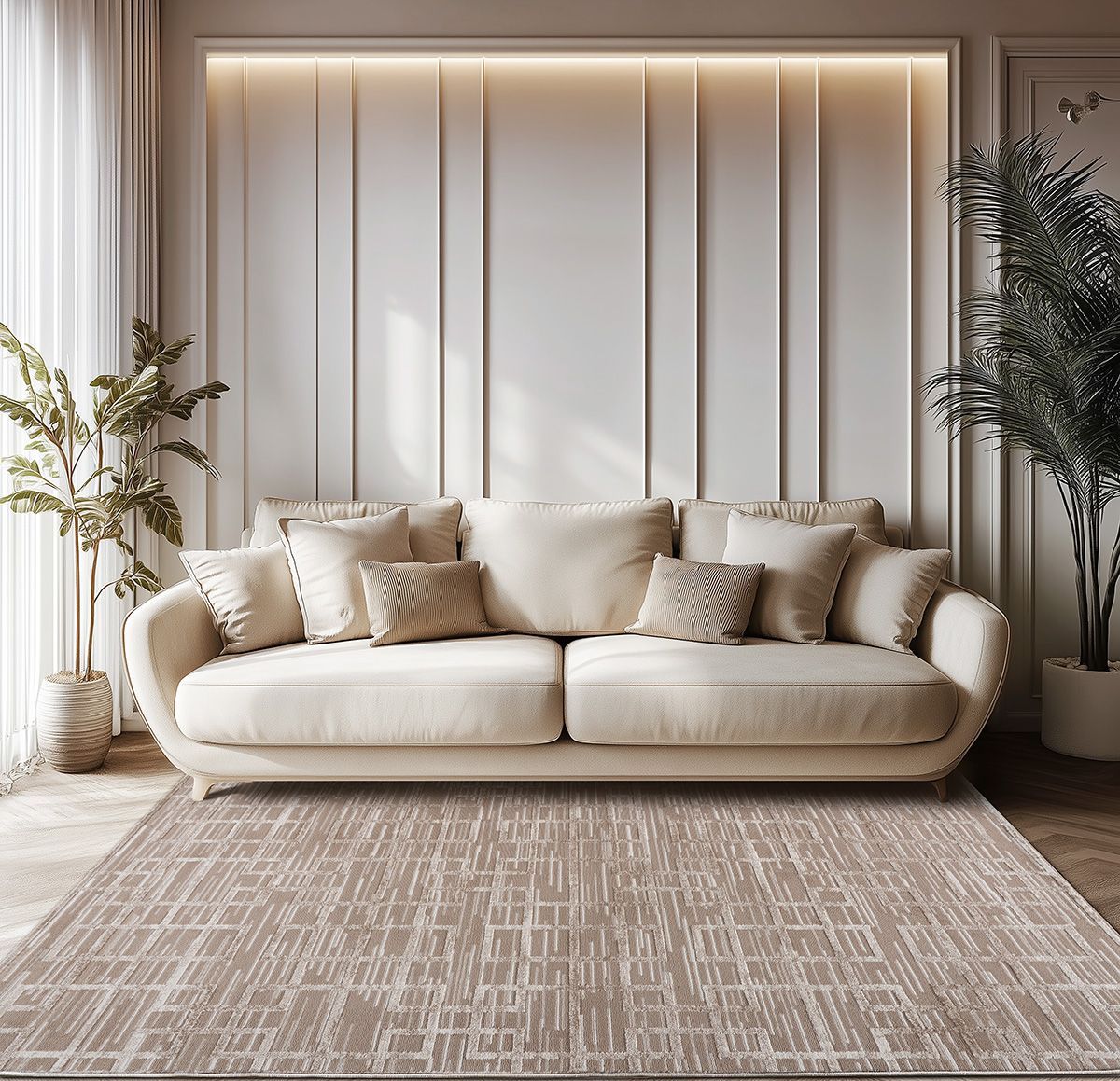 Beauty Home Διάδρομος με το μέτρο Serena Art 9836 67cm Μπεζ - Image 2