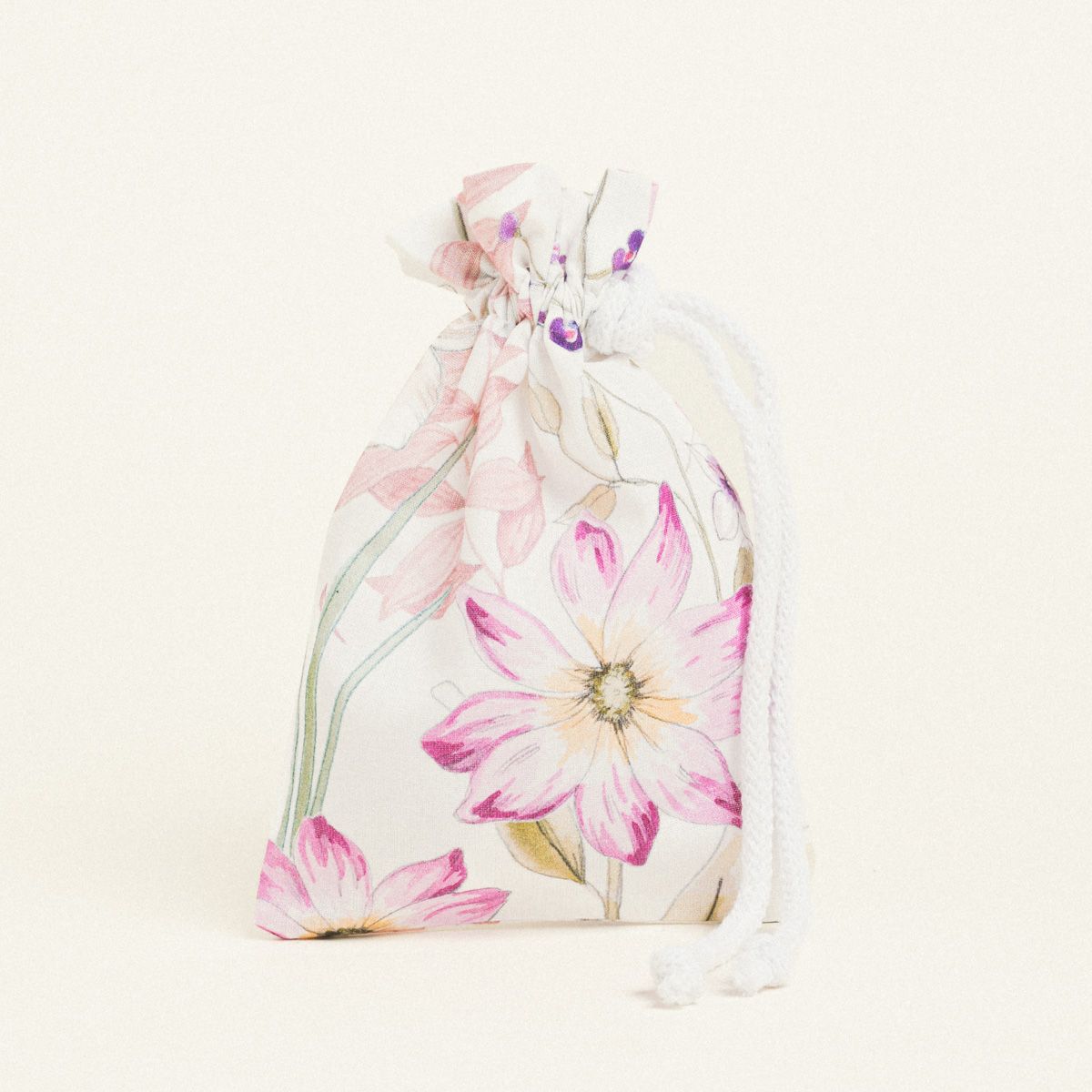 Beauty Home ΠΟΥΓΚΙ ΜΕ ΚΟΡΔΟΝΙ 12 x 17 cm ΠΟΠΛΙΝΑ ΑΝΘΗ ΣΕ ΛΙΛΑ ΑΠΟΧΡΩΣΕΙΣ - Image 2