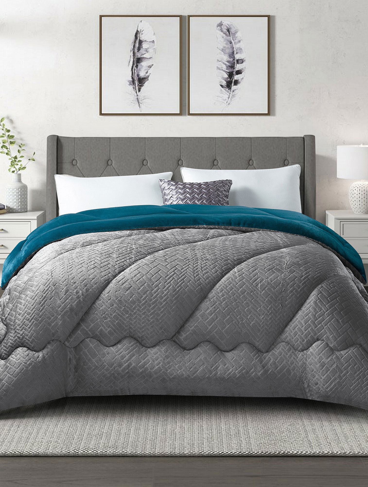 Κουβερτοπάπλωμα BLANKORO PETROL MADI