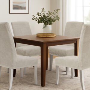 Ελαστικά καλύμματα τραπεζαρίας LINEPLAY BEIGE MADI