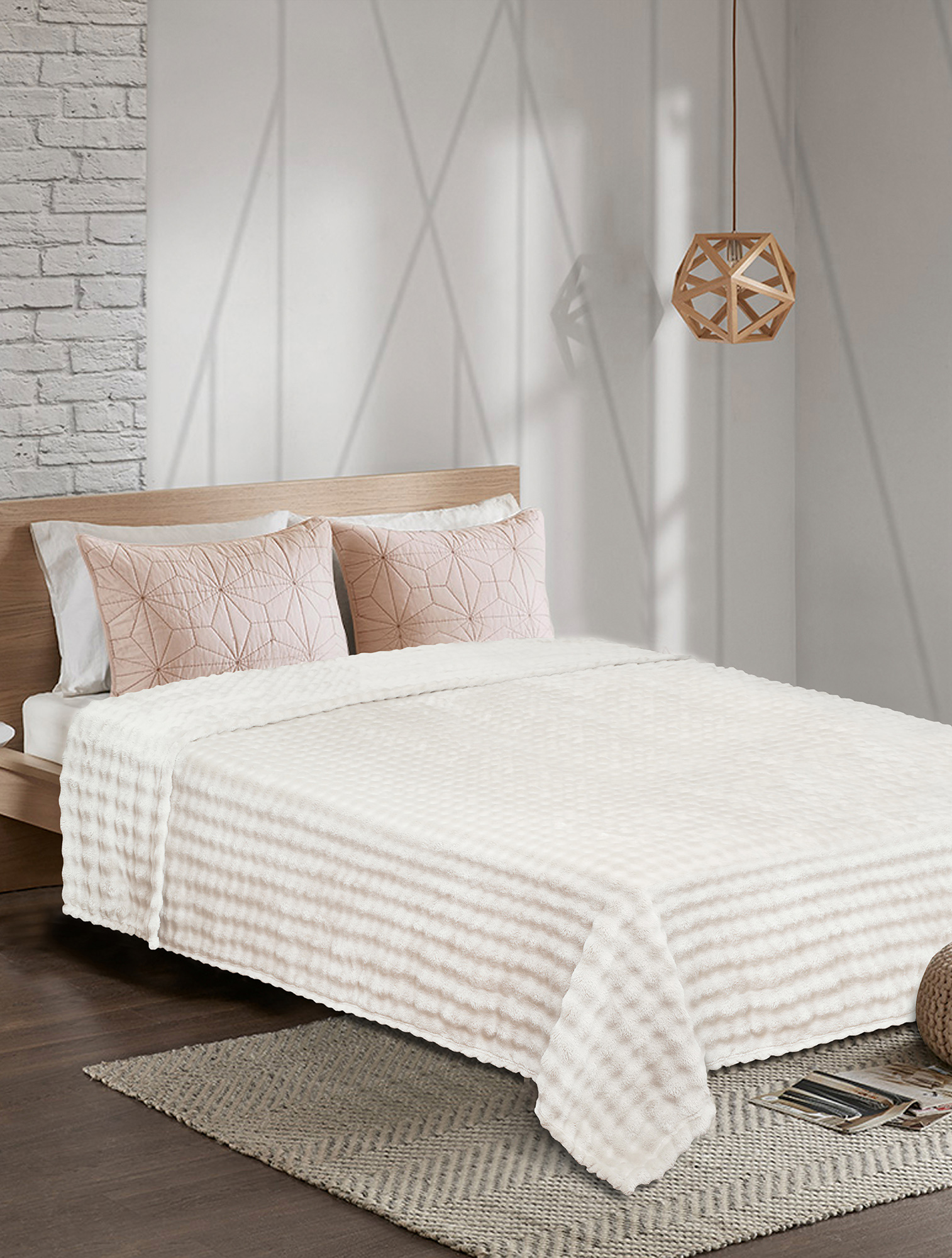 Κουβέρτα Fleece PUFFELLA ECRU MADI