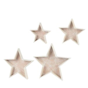 Beauty Home ΞΥΛΙΝΟ ΑΣΤΕΡΙ ΣΕΤ 4 ΤΜΧ 49.5 x 52 x 6 cm