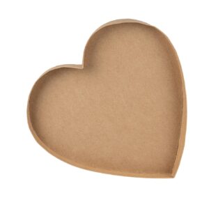Beauty Home Δίσκος από χαρτόνι kraft σε σχήμα καρδιάς 40x40x4cm – Κατάλληλος για τρόφιμα