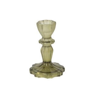 Beauty Home Κηροπήγιο γυάλινο Salvia – Ματ Λάδι Ø7,8x11cm