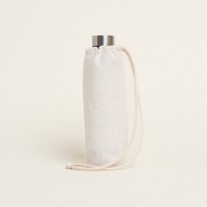 Beauty Home ΘΗΚΗ ΓΙΑ ΜΠΟΥΚΑΛΙ ΜΕ ΚΟΡΔΟΝΙ 22 x 12 cm  ΕΚΡΟΥ ΧΡΥΣΟ LUREX