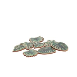 Beauty Home 8 ξύλινα κομφετί σε σχήμα Coco Palm 2,5-3,5cm