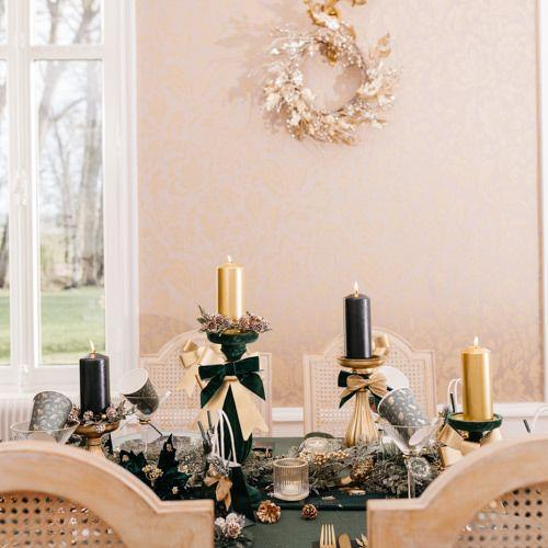 Beauty Home Κηροπήγιο μπαρόκ ματ χρυσό Ø10.5 x 28.5 cm - Image 5