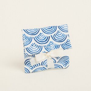 Beauty Home ΠΟΥΓΚΙ ΜΕ ΚΟΡΔΕΛΑ 12 x 17 cm ΜΠΛΕ ΚΥΜΑΤΑ