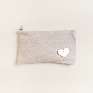 Beauty Home ΠΟΡΤΟΦΟΛΑΚΙ 9 x 16 cm ΜΠΕΖ ΧΡΥΣΟ LUREX