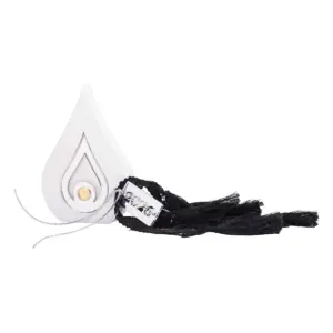 Beauty Home ΕΠΙΤΡΑΠΕΖΙΟ ΚΕΡΑΜΙΚΟ ΔΑΚΡΥ ΜΕ PLEXI GLASS MATI ΧΡΥΣΟ ΜΑΥΡΟ