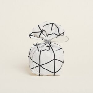 Beauty Home ΠΟΥΓΚΙ ΜΕ ΒΑΣΗ 8 x 12 cm ΓΕΩΜΕΤΡΙΚΟΙ ΡΟΜΒΟΙ ΛΕΥΚΟ – ΜΑΥΡΟ