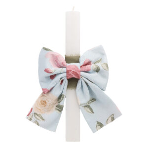 Beauty Home ΛΑΜΠΑΔΑ ΛΕΥΚΗ 33cm ΦΙΟΓΚΟΣ ΤΡΙΑΝΤΑΦΥΛΛΑ ΓΑΛΑΖΙΟ ΦΟΝΤΟ