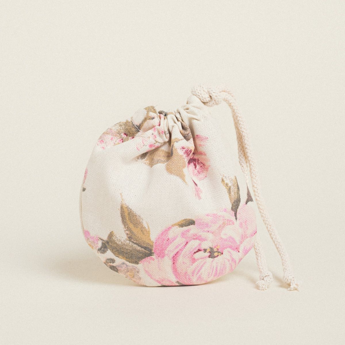 Beauty Home ΠΟΥΓΚΙ ΟΒΑΛ ΜΕ ΚΟΡΔΟΝΙ 13 x 14 cm ΚΛΑΣΙΚΟ ΦΛΟΡΑΛ ΕΚΡΟΥ