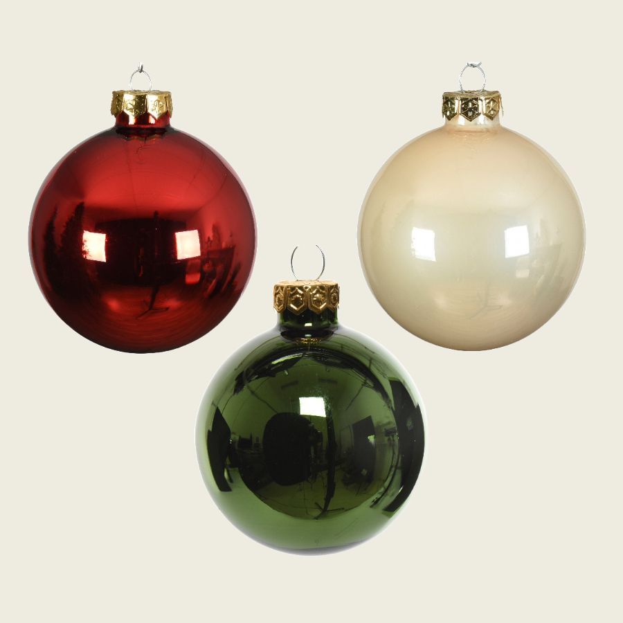 ΓΥΑΛΙΝΕΣ ΜΠΑΛΕΣ 3 ΧΡΩΜΑΤΑ 6 cm ΣΕΤ 20 ΤΜΧ Beauty Home - Image 3