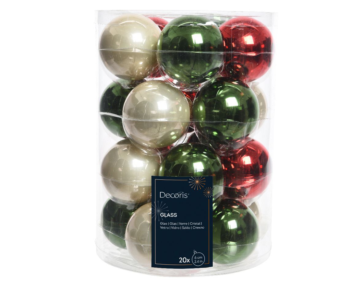 ΓΥΑΛΙΝΕΣ ΜΠΑΛΕΣ 3 ΧΡΩΜΑΤΑ 6 cm ΣΕΤ 20 ΤΜΧ Beauty Home - Image 4