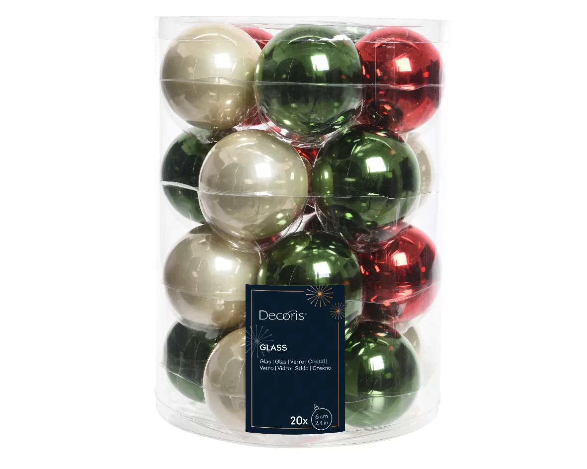 ΓΥΑΛΙΝΕΣ ΜΠΑΛΕΣ 3 ΧΡΩΜΑΤΑ 6 cm ΣΕΤ 20 ΤΜΧ Beauty Home - Image 2