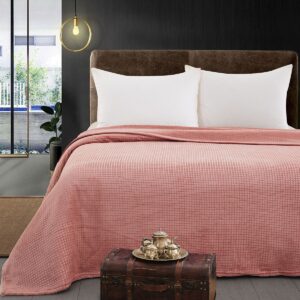 Beauty Home Κουβέρτα μονόχρωμη μονή Fleece Art 11551 160×220 Ροδακινί