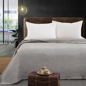 Beauty Home Κουβέρτα μονόχρωμη μονή Fleece Art 11555 160×220 Γκρι
