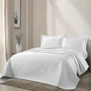 Beauty Home Σετ κουβερλί υπέρδιπλο Aeva Art 12323 230×250 Λευκό