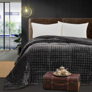 Beauty Home Κουβερτοπάπλωμα king size Art 12513 240×260 Ανθρακί